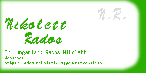 nikolett rados business card